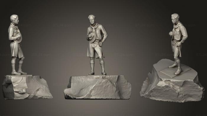 Статуэтки и статуи разные (Идеальный разведчик, STKR_0997) 3D модель для ЧПУ станка